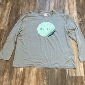 Hurley Gray Long Sleeve Tee with Graphic